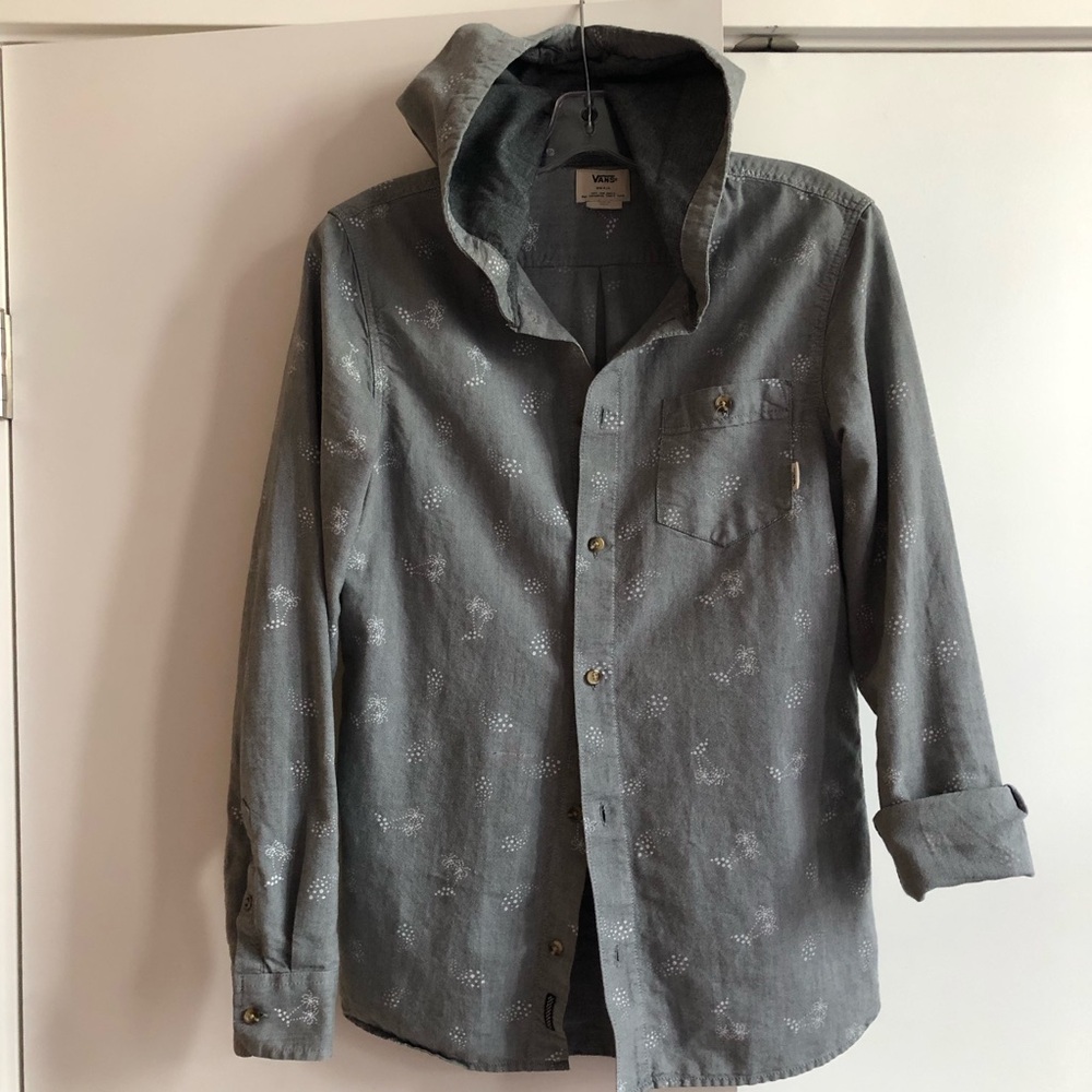 VANS Gray Hooded Shirt